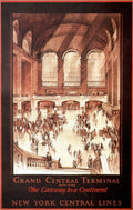 Grand Central Station New York Railroad Travel 1920 Fine Art Print