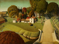 {{ product_title }} Fine Art Print | {{ product_vendor }} Jakero77 Grant Wood - Birthplace of Herbert Hoover West Branch Iowa (1931) Fine Art Print Art Print  Jakero77