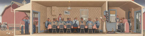 {{ product_title }} Fine Art Print | {{ product_vendor }} Jakero77 Grant Wood - Dinner for Threshers (1934) Fine Art Print Art Print  Jakero77