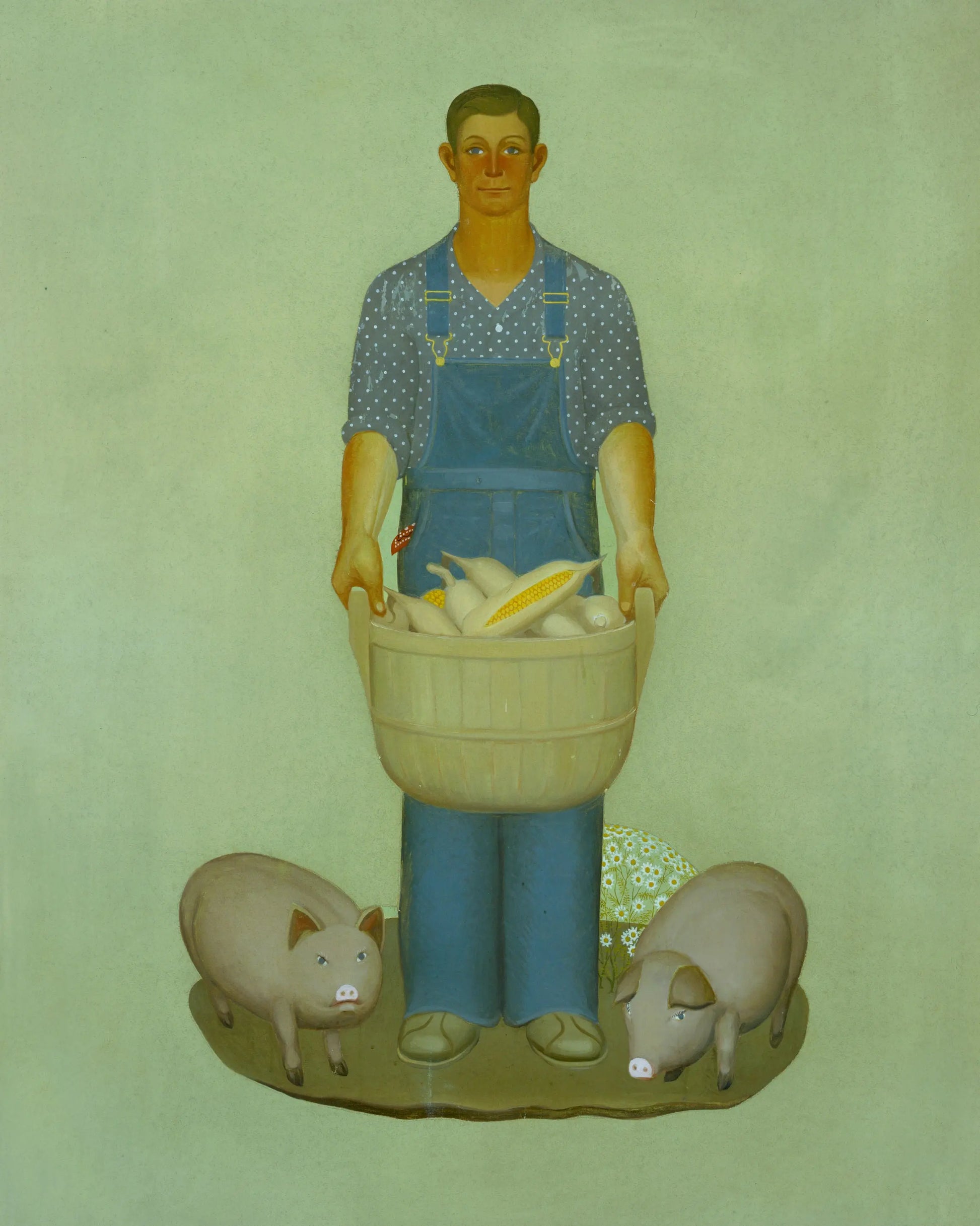 {{ product_title }} Fine Art Print | {{ product_vendor }} Jakero77 Grant Wood - Farmer with Pigs and Corn (1932) Fine Art Print Art Print  Jakero77