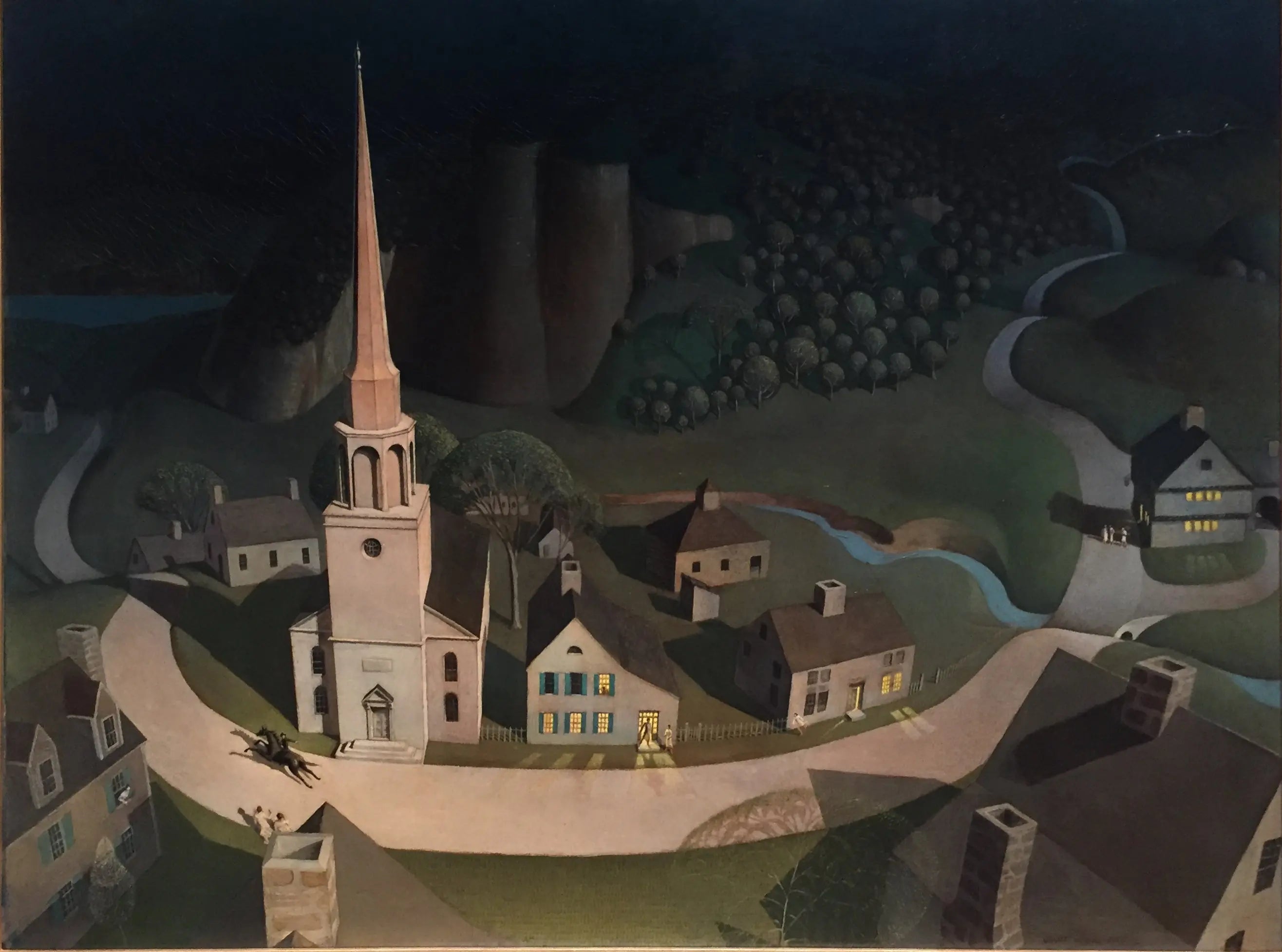 {{ product_title }} Fine Art Print | {{ product_vendor }} Jakero77 Grant Wood - Midnight Ride of Paul Revere (1931) Fine Art Print Art Print  Jakero77