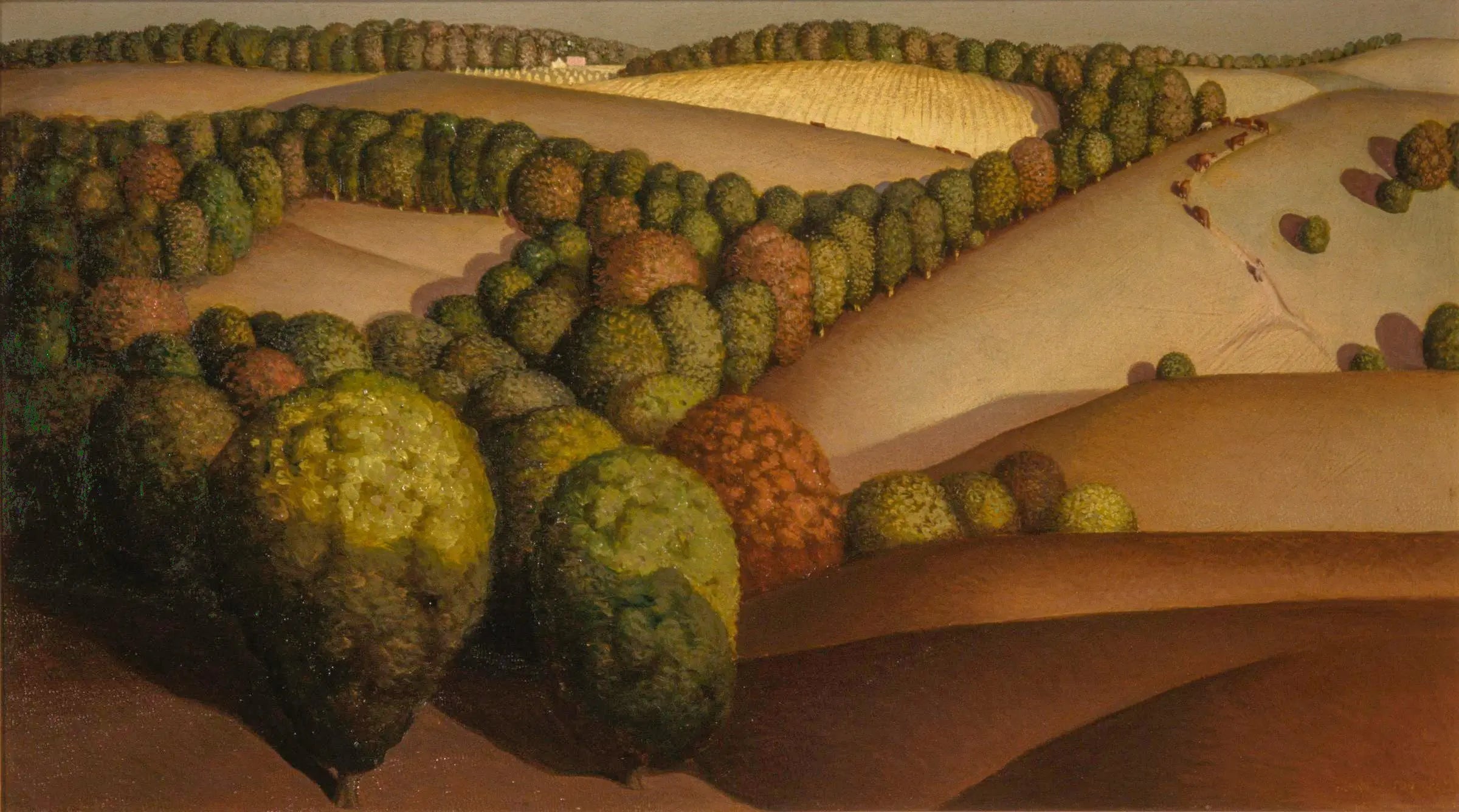 {{ product_title }} Fine Art Print | {{ product_vendor }} Jakero77 Grant Wood - Near Sundown (1933) Fine Art Print Art Print  Jakero77