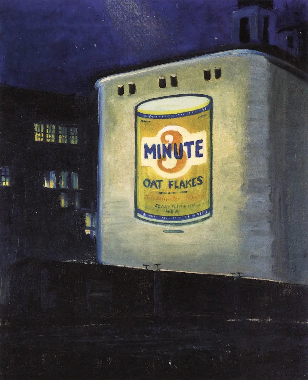 {{ product_title }} Fine Art Print | {{ product_vendor }} Jakero77 Grant Wood - Night Scene National Oats (1930) Fine Art Print Art Print  Jakero77