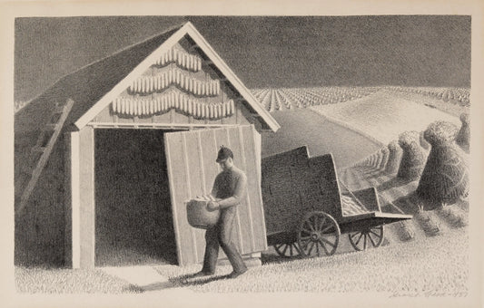 {{ product_title }} Fine Art Print | {{ product_vendor }} Jakero77 Grant Wood - Seed Time and Harvest (1937) Fine Art Print Art Print  Jakero77