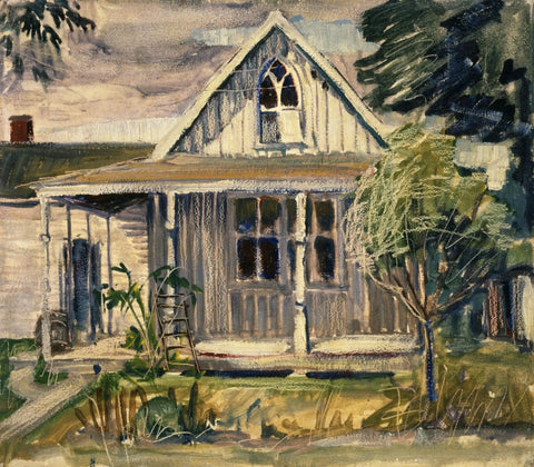 {{ product_title }} Fine Art Print | {{ product_vendor }} Jakero77 Grant Wood - Sketch for House in "American Gothic" (1930) Fine Art Print Art Print  Jakero77
