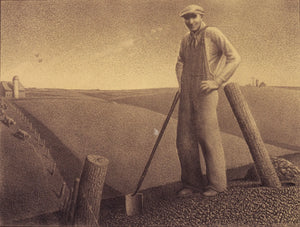 {{ product_title }} Fine Art Print | {{ product_vendor }} Jakero77 Grant Wood - Study for In the Spring (1939) Fine Art Print Art Print  Jakero77