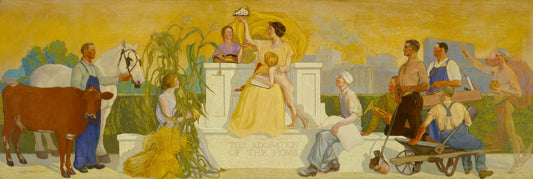 {{ product_title }} Fine Art Print | {{ product_vendor }} Jakero77 Grant Wood - The Adoration of the Home (1922) Fine Art Print Art Print  Jakero77