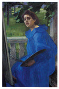 Georg Pauli Hanna in a Blue Dress 1896 Fine Art Print
