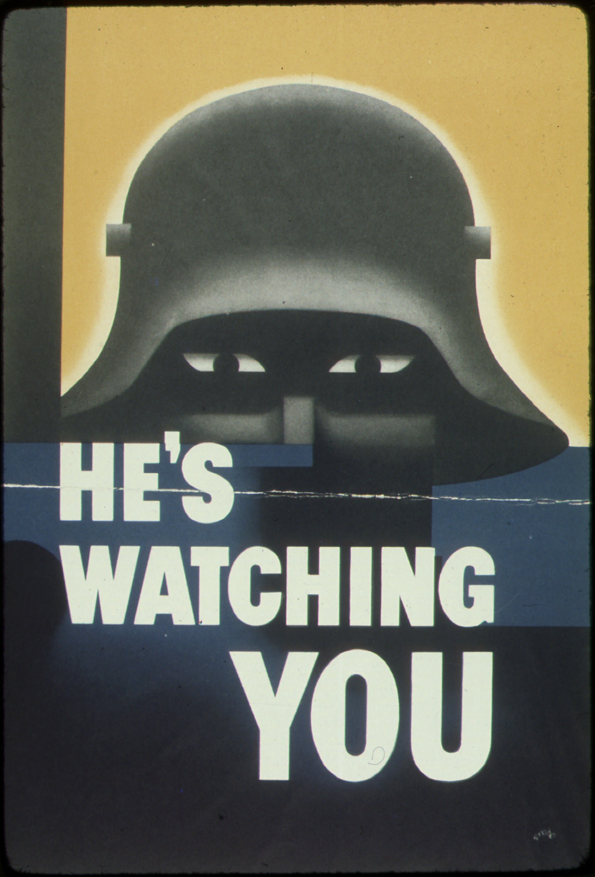 He's Watching You WWII Espionage Propaganda Poster 1940 Fine Art Print