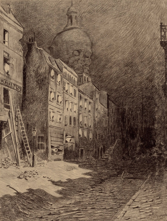 {{ product_title }} Fine Art Print | {{ product_vendor }} Jakero77 Henrique Alvim Correa - Abandoned London War of Worlds (1906) Art Print Art Print  Jakero77