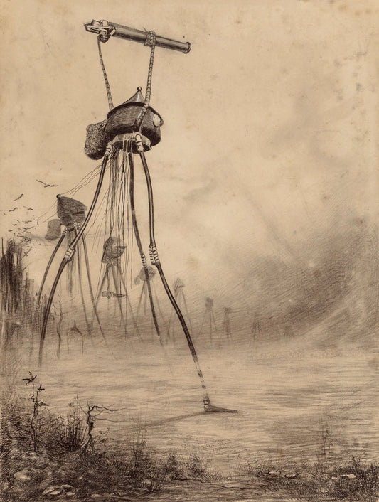 {{ product_title }} Fine Art Print | {{ product_vendor }} Jakero77 Henrique Alvim Correa - The War of the Worlds (1906) Fine Art Print Art Print  Jakero77
