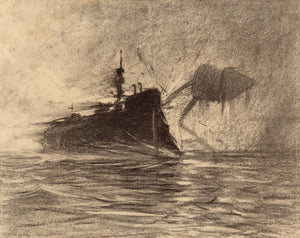 {{ product_title }} Fine Art Print | {{ product_vendor }} Jakero77 Henrique Alvim Correa - Thunderchild Versus Martian (1906) Fine Art Print Art Print  Jakero77