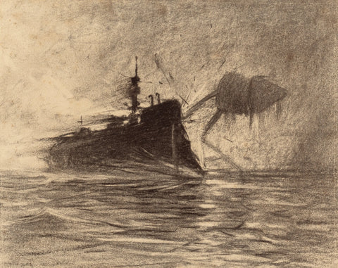 {{ product_title }} Fine Art Print | {{ product_vendor }} Jakero77 Henrique Alvim Correa - Thunderchild Versus Martian (1906) Fine Art Print Art Print  Jakero77