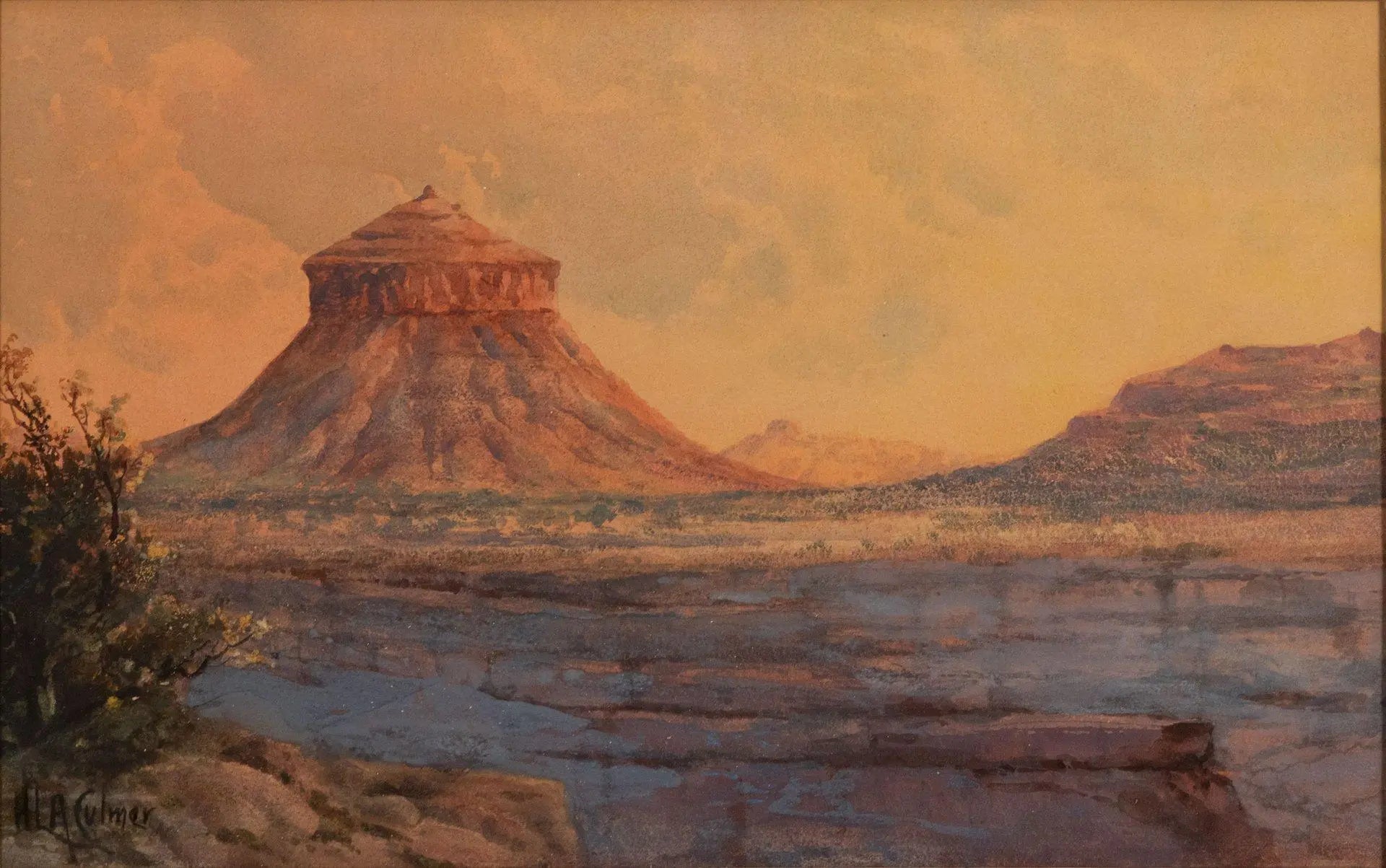 {{ product_title }} Fine Art Print | {{ product_vendor }} Jakero77 Henry Lavender Culmer - Utah Cheese Box Butte (1905) Fine Art Print Art Print  Jakero77