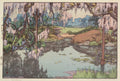 {{ product_title }} Fine Art Print | {{ product_vendor }} Jakero77 Hiroshi Yoshida - Wistaria Garden (1935) Japanese - 17" x 22" Fine Art Print Art Print  Jakero77