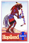 Santa Fe New Mexico Vintage Style Travel Poster 1930 Fine Art Print