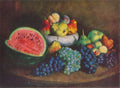 Ilya Mashkov Watermelon and Grapes 1920 Fine Art Print