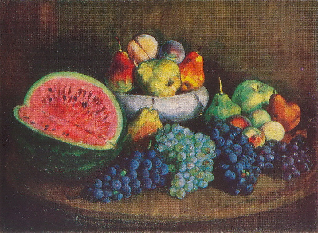 Ilya Mashkov Watermelon and Grapes 1920 Fine Art Print