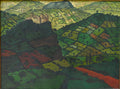 David Kakabadze Imereti. Red road 1918 Fine Art Print