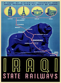 Iraqi State Railways Europe to Iraq Vintage 1930 Fine Art Print