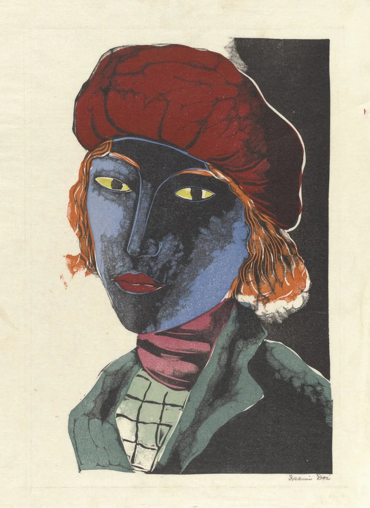 {{ product_title }} Fine Art Print | {{ product_vendor }} Jakero77 Isami Doi - The Red Beret (1931) - 17" x 22" Fine Art Print Art Print  Jakero77