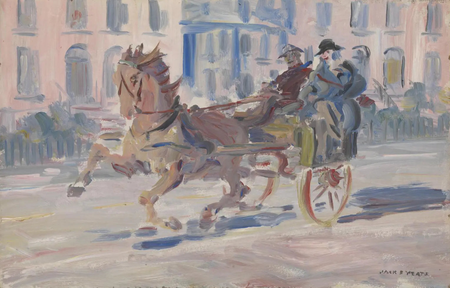 {{ product_title }} Fine Art Print | {{ product_vendor }} Jakero77 Jack Butler Yeats - Back From the Races (1925) Horses - 17" x 22" Fine Art Print Art Print  Jakero77