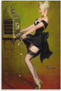 Jackpot Las Vegas Vintage Gil Elvgren Blonde Pin-Up Girl 1958 Fine Art Print