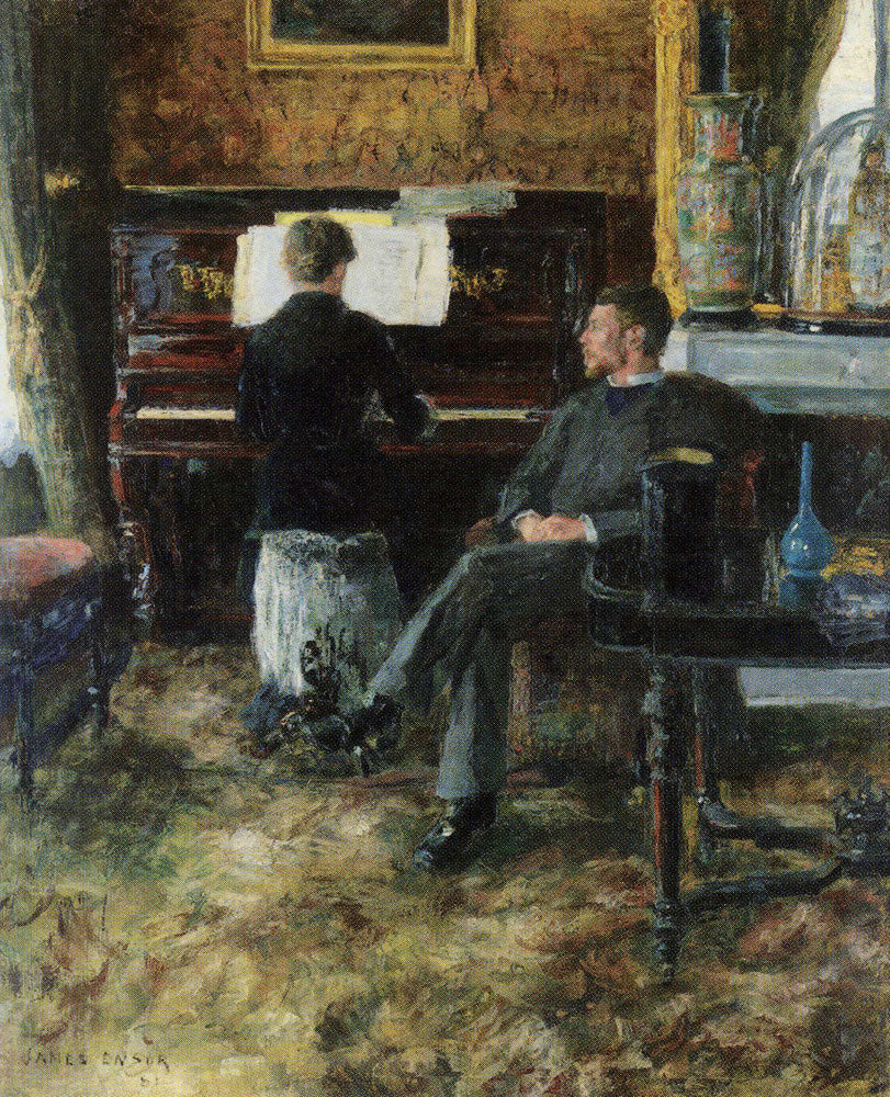 James Ensor Russian Music 1881 Fine Art Print