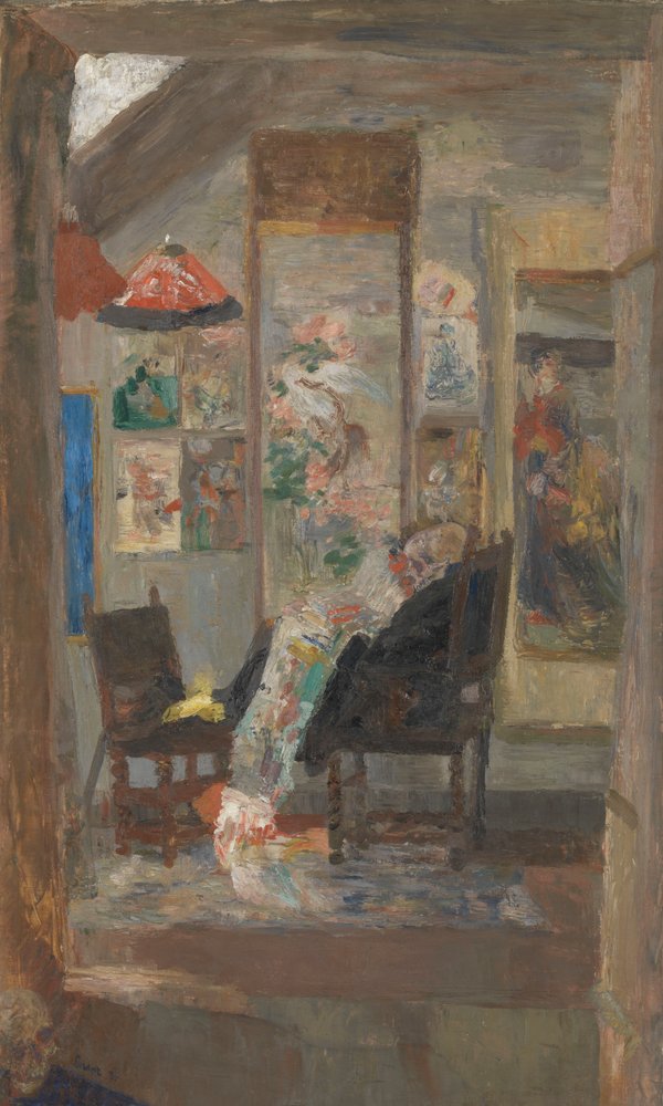 James Ensor Skeleton Looking at Chinoiseries 1885 Fine Art Print