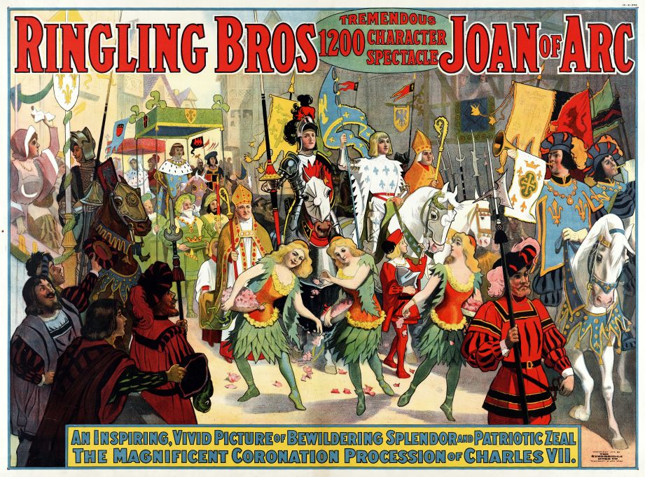 Ringling Bros. Joan of Arc Circus Poster Print 1912 Fine Art Print
