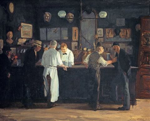 {{ product_title }} Fine Art Print | {{ product_vendor }} Jakero77 John Sloan - McSorley's Bar, New York City (1912) - 17" x 22" Fine Art Print Art Print  Jakero77