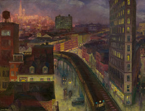 {{ product_title }} Fine Art Print | {{ product_vendor }} Jakero77 John Sloan - The City From Greenwich Village (1922) New York - 17" x 22" Print Art Print  Jakero77