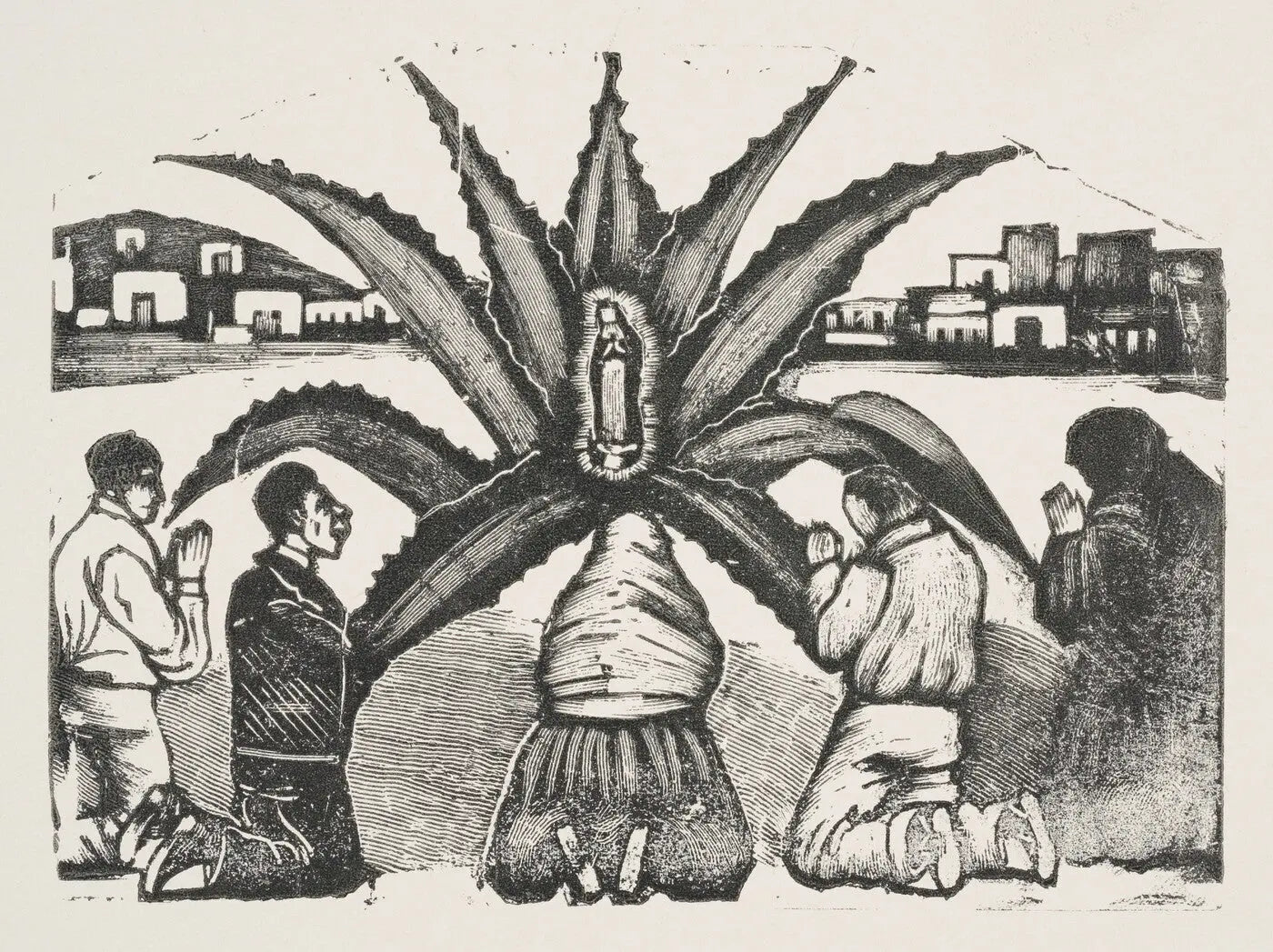 {{ product_title }} Fine Art Print | {{ product_vendor }} Jakero77 Jose Guadalupe Posada - Amazing Miracle Mary (1893) - 17" x 22" Fine Art Print Art Print  Jakero77