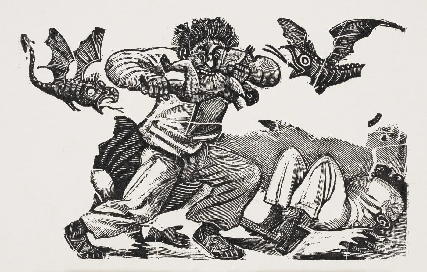 {{ product_title }} Fine Art Print | {{ product_vendor }} Jakero77 Jose Guadalupe Posada - Antonio Sanchez Murders Four (1890) - 17"x22" Art Print Art Print  Jakero77