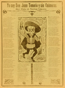 {{ product_title }} Fine Art Print | {{ product_vendor }} Jakero77 Jose Guadalupe Posada - Calavera Don Juan Tenorio (1890) - 17" x 22" Art Print Art Print  Jakero77