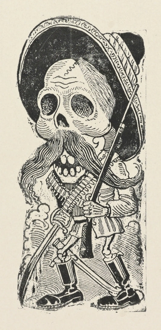 {{ product_title }} Fine Art Print | {{ product_vendor }} Jakero77 Jose Guadalupe Posada - Calavera de un Revolucionario (1910) - 17"x22" Art Print Art Print  Jakero77