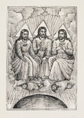 {{ product_title }} Fine Art Print | {{ product_vendor }} Jakero77 Jose Guadalupe Posada - Holy Trinity and Cherubs (1890) - 17"x22" Fine Art Print Art Print  Jakero77