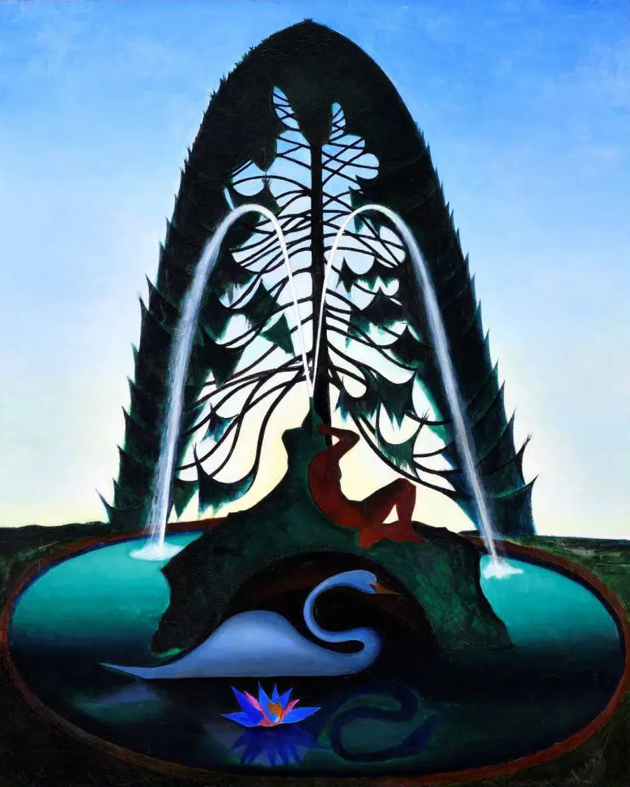 {{ product_title }} Fine Art Print | {{ product_vendor }} Jakero77 Joseph Stella - Fountain (1929) - 17" x 22" Fine Art Print Art Print  Jakero77