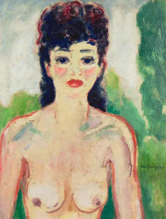 {{ product_title }} Fine Art Print | {{ product_vendor }} Jakero77 Kees van Dongen - Femme au Buste Nu (circa 1920) Nude - 17" x 22" Fine Art Print Art Print  Jakero77