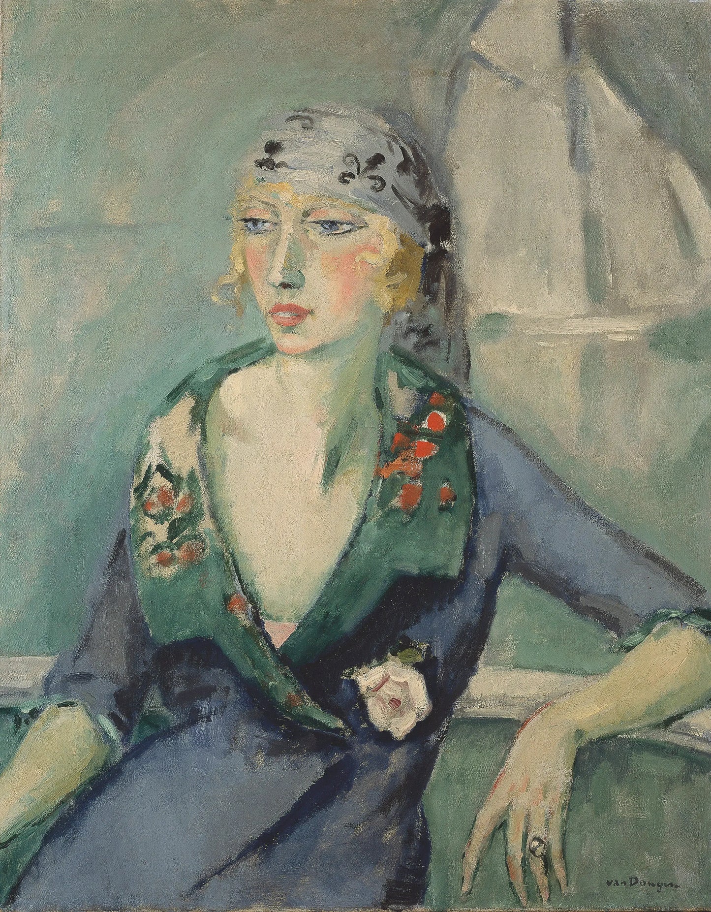 {{ product_title }} Fine Art Print | {{ product_vendor }} Jakero77 Kees van Dongen - The Woman with the Headscarf (1920) - 17" x 22" Fine Art Print Art Print  Jakero77