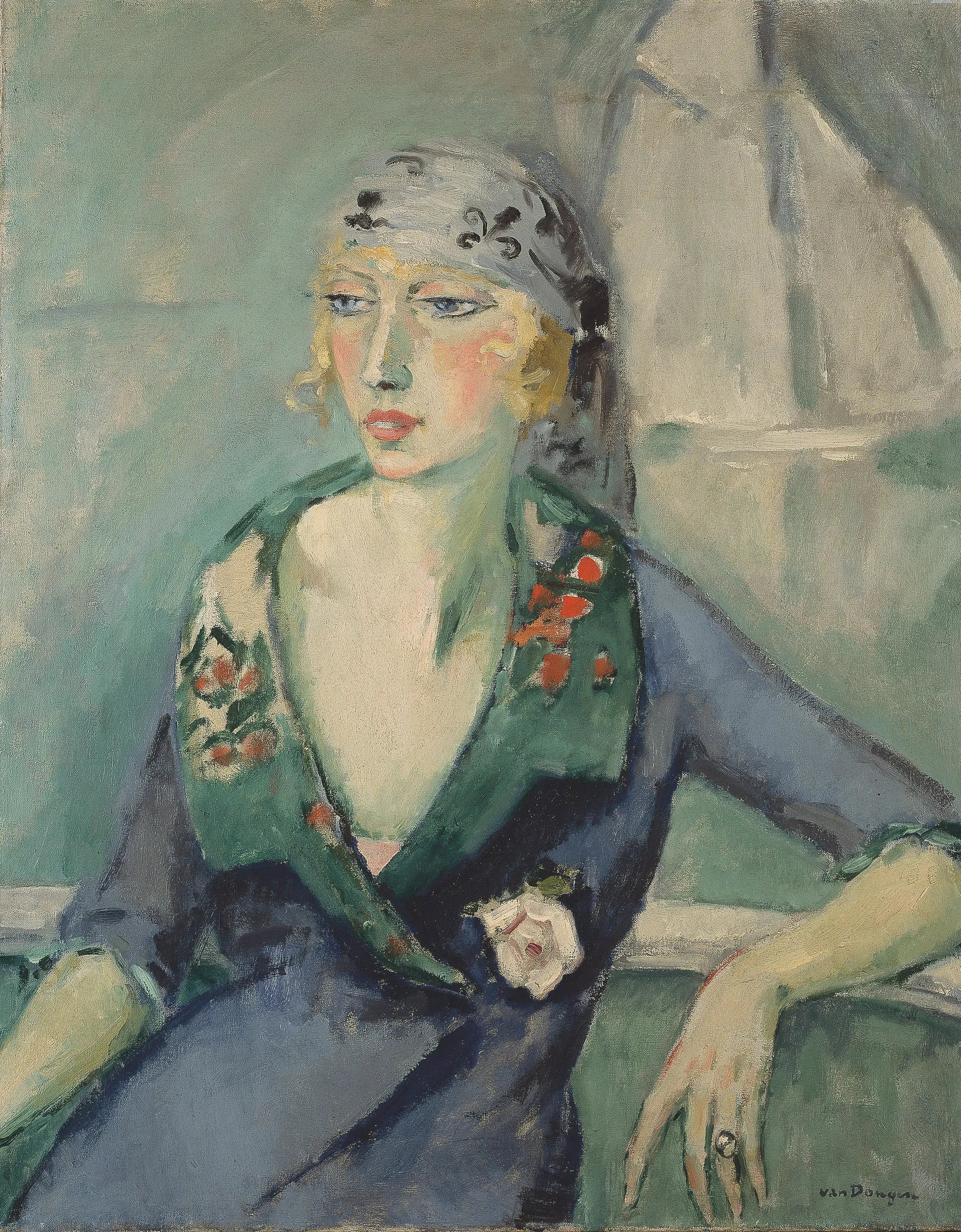 {{ product_title }} Fine Art Print | {{ product_vendor }} Jakero77 Kees van Dongen - The Woman with the Headscarf (1920) - 17" x 22" Fine Art Print Art Print  Jakero77