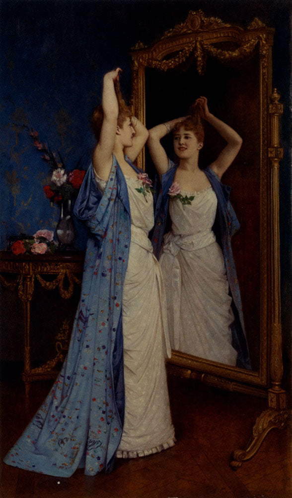 Auguste Toulmouche La Toilette 1890 Fine Art Print