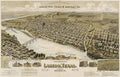 Laredo Texas Vintage Panoramic City Map Poster 1892 Fine Art Print
