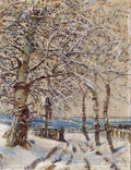 Laszlo Mednyanszky Trees with Hoar-Frost 1892 Fine Art Print