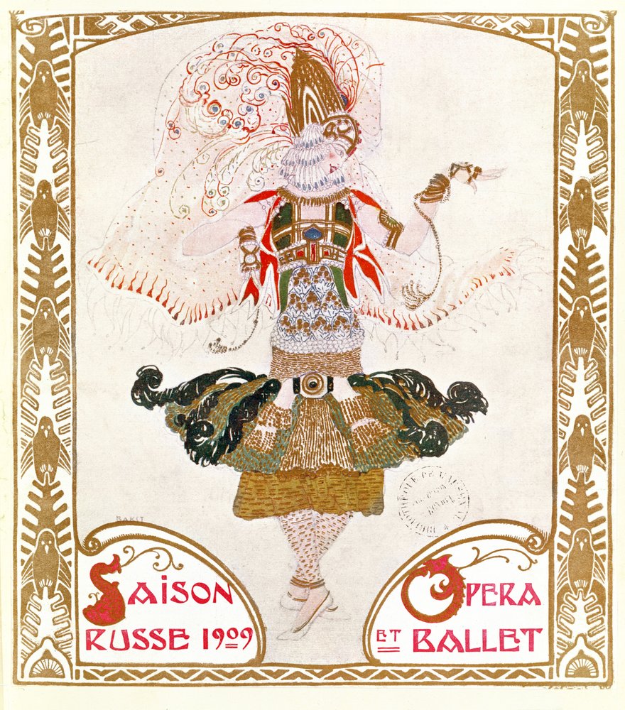 Leon Bakst Front Cover of Comoedia 1909 Fine Art Print