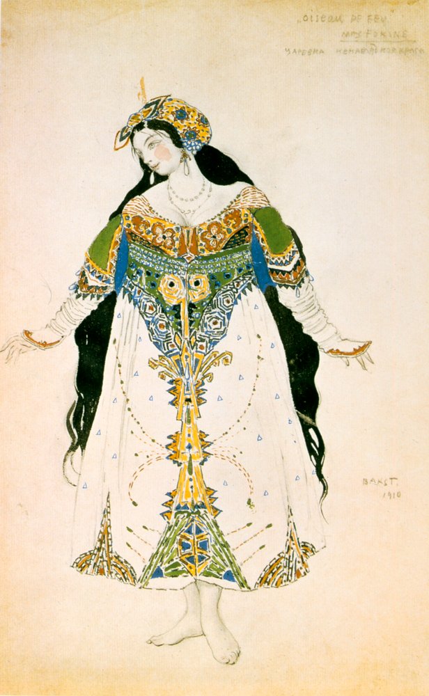 Leon Bakst The Firebird the Tsarevna 1910 Fine Art Print