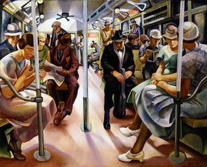 {{ product_title }} Fine Art Print | {{ product_vendor }} Jakero77 Lily Furedi - Subway New York City (1934) - 17" x 22" Fine Art Print Art Print  Jakero77