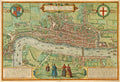 London England Historic City Map Print 1561 Fine Art Print