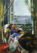 Lovis Corinth Woman in a Deck Chair by the Window 1913 Fine Art Print