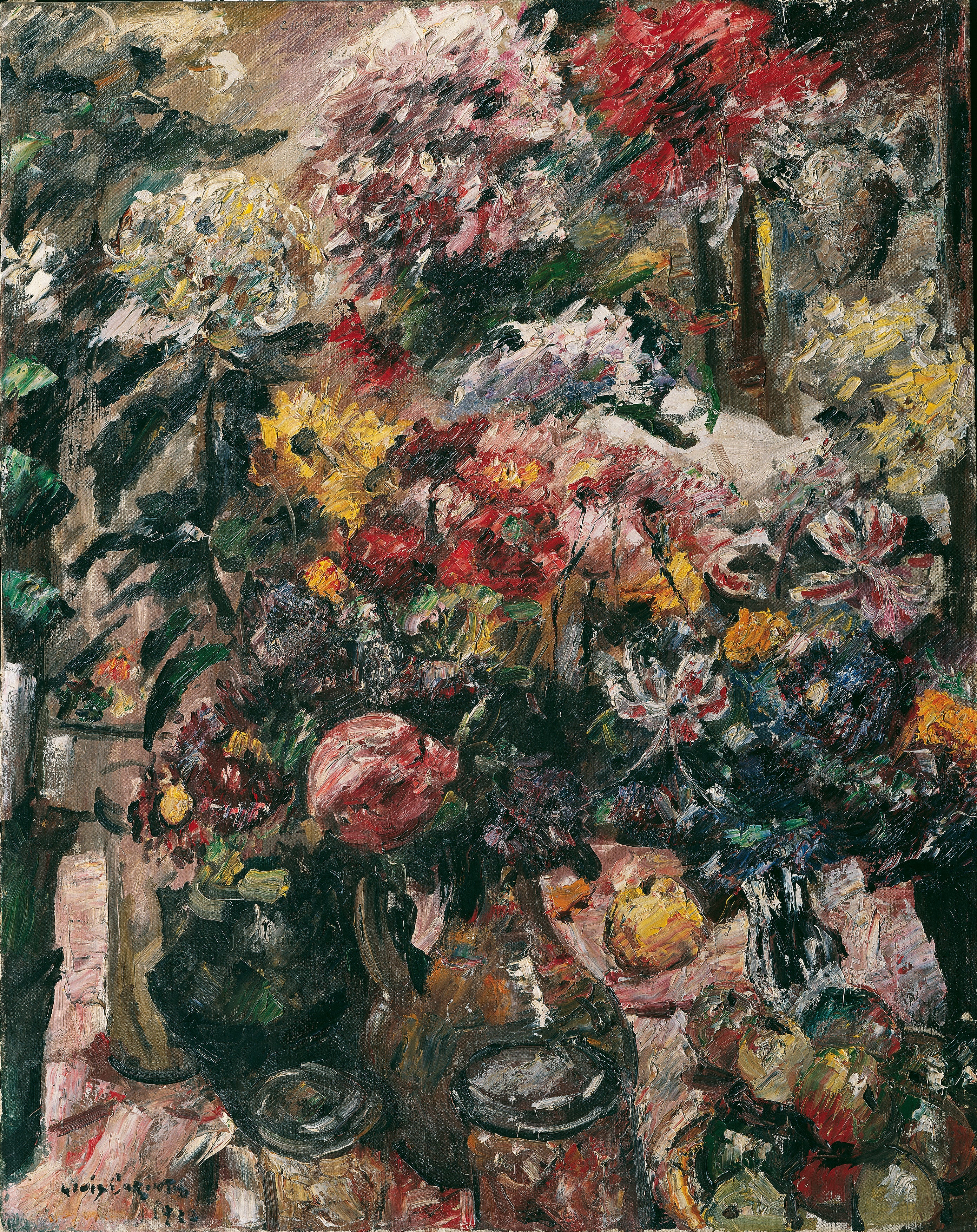 Lovis Corinth Still Life with Chrysanthemums and Amaryllis 1922 Fine Art Print